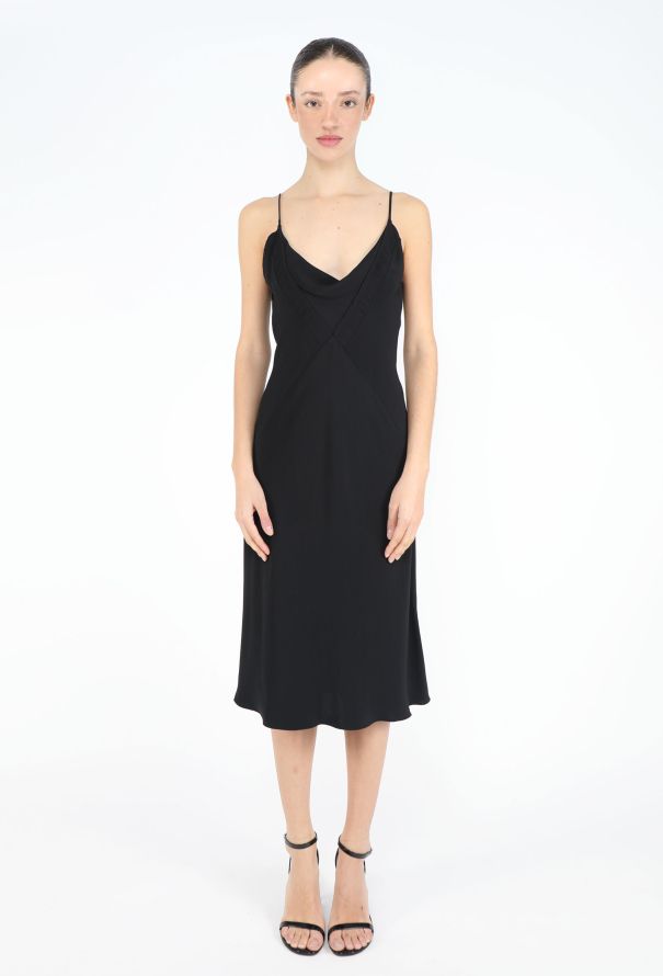 Prada 2002 Crêpe Cowl Slip Dress - 1