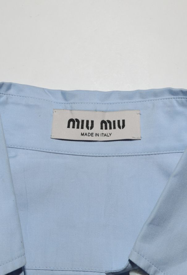 Miu Miu Poplin Open Shirt, S/S 2026 - 8