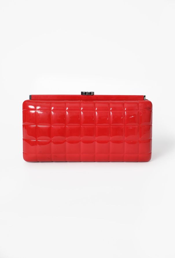Chanel Patent Chocolate Bar Clutch - 5