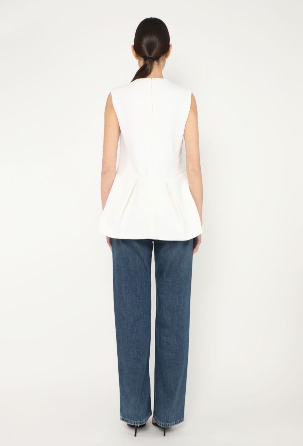 Céline S/S 2012 Jacquard Peplum Top - 6