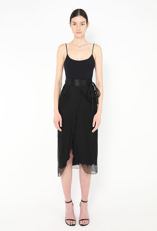 Zandra Rhodes Rare '70s Draped Chiffon Wrap Skirt - 4