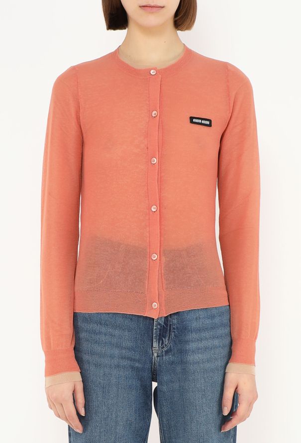 Miu Miu F/W 2023 Knitted Logo Cardigan - 3