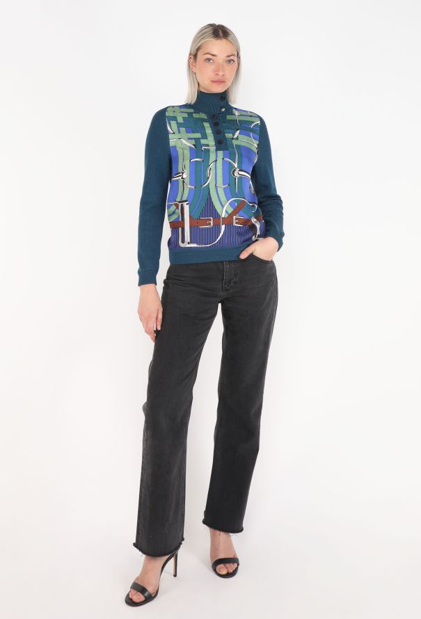 Hermès Graphic Silk Knit Sweater - 4