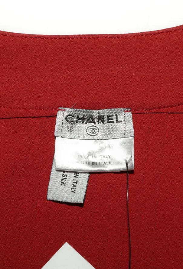 Chanel Bishop-Sleeve Silk Blouse - 5 Chanel Bishop-Sleeve Silk Blouse - 5