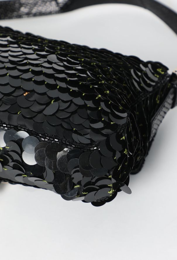 Fendi Vintage Sequin & Python Baguette Bag - 9