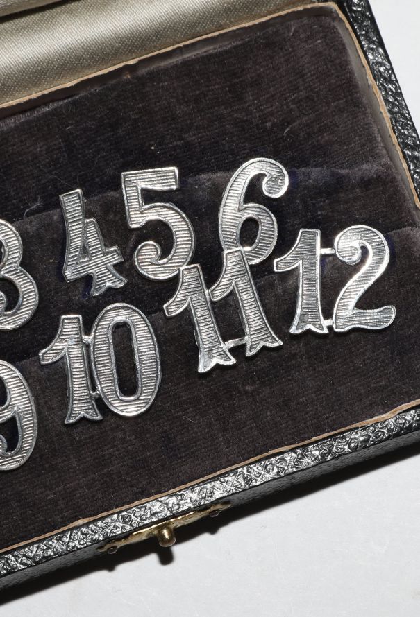 Vintage Objects & Decor Art Deco Silver 1-12 Drink Markers - 6