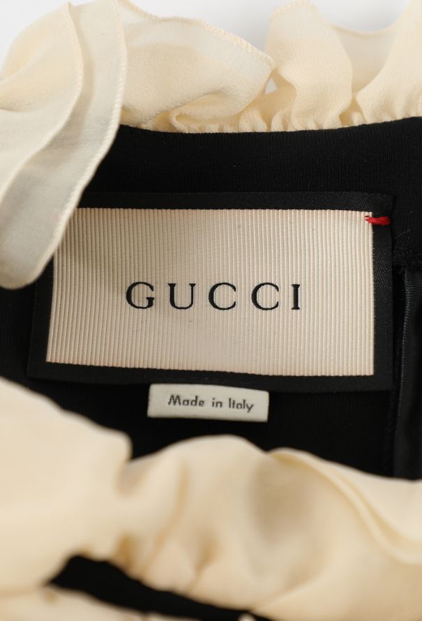 Gucci Tailored Crêpe Ruffle Front Dress - 5
