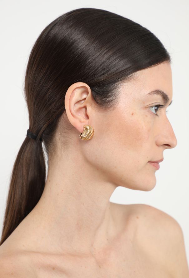 Vintage Fine Jewelry 18k Gold Escargot Earrings - 4