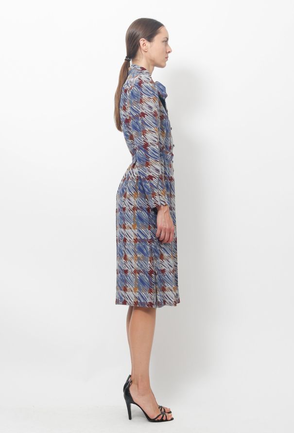 Ted Lapidus Vintage Graphic Lavallière Dress - 6