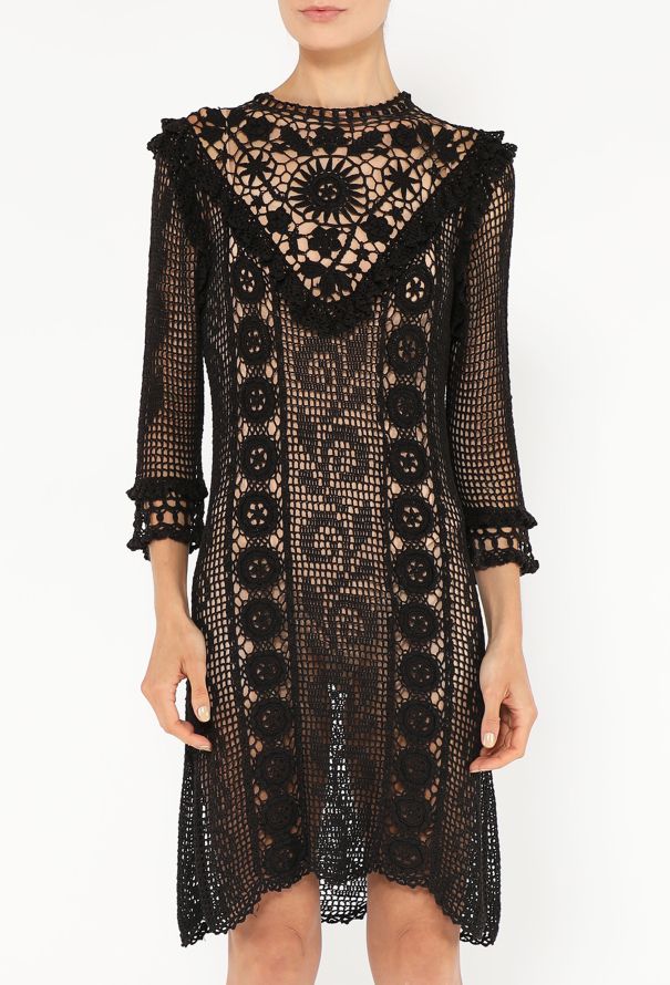 Crochet Empire Tunic Dress - 2