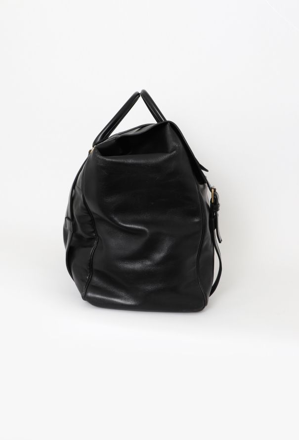 Hermès 1960s Black Calfskin Drag Travel Bag - 4 Hermès 1960s Black Calfskin Drag Travel Bag - 4