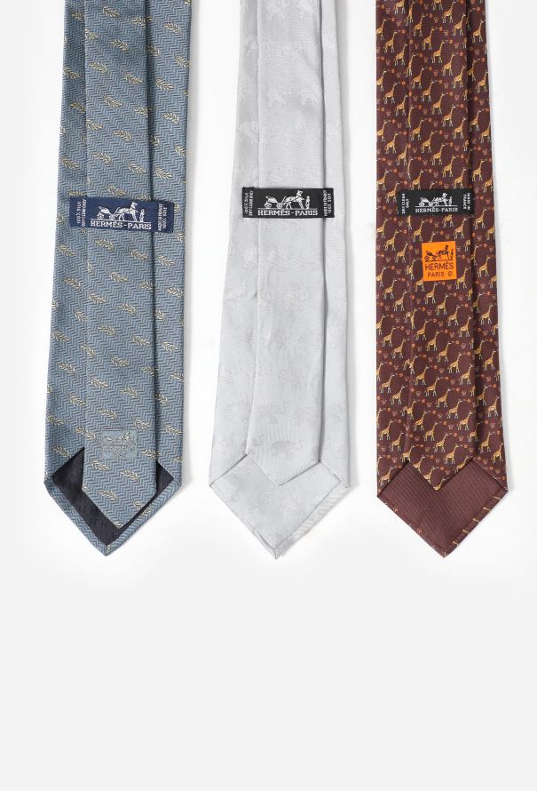 Hermès Vintage 'Savana' Tie Set - 4 Hermès Vintage 'Savana' Tie Set - 4
