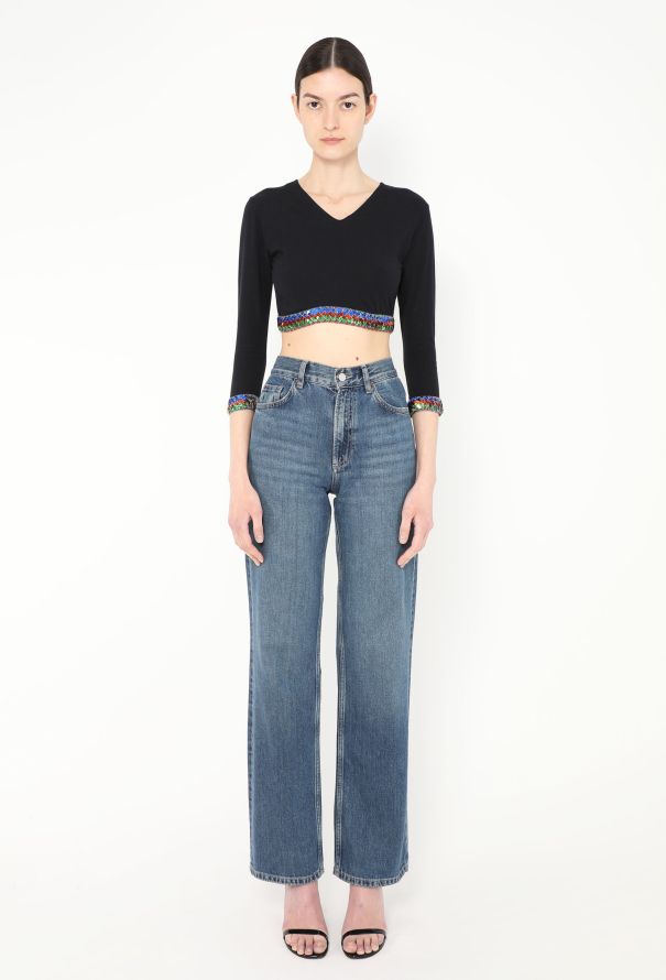 Jean Paul Gaultier 1988 Paillette Crop Top - 2