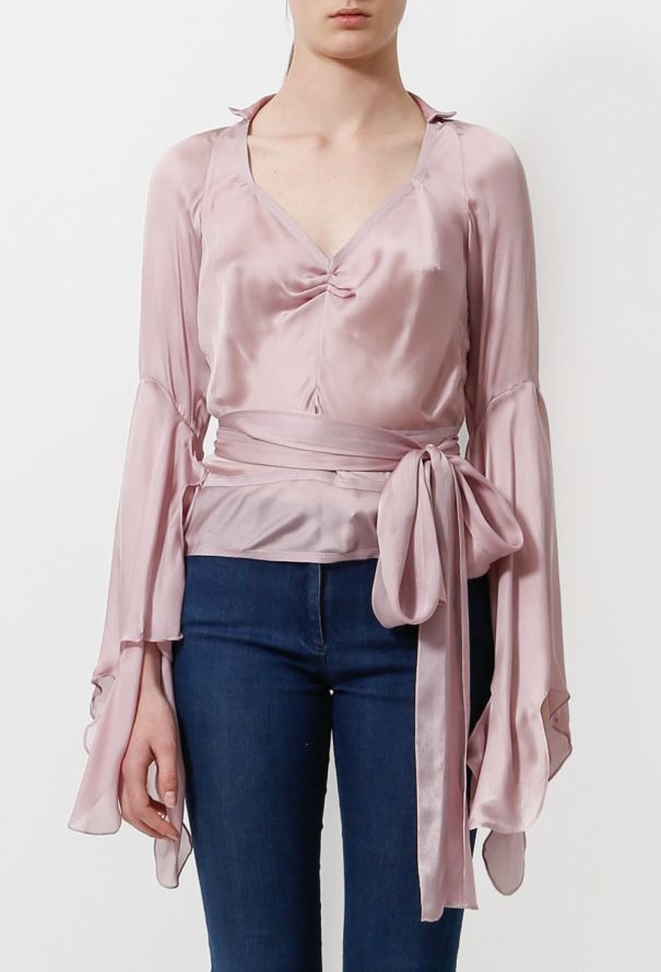 Saint Laurent Tom Ford Belted Blouse - 1