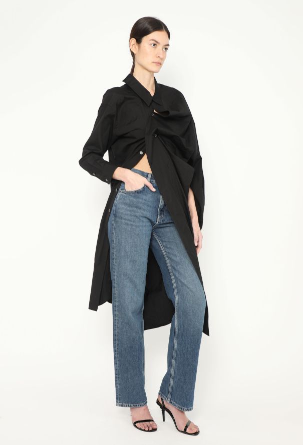 Junya Watanabe Asymmetrical Ruched Shirt Dress - 5 Junya Watanabe Asymmetrical Ruched Shirt Dress - 5