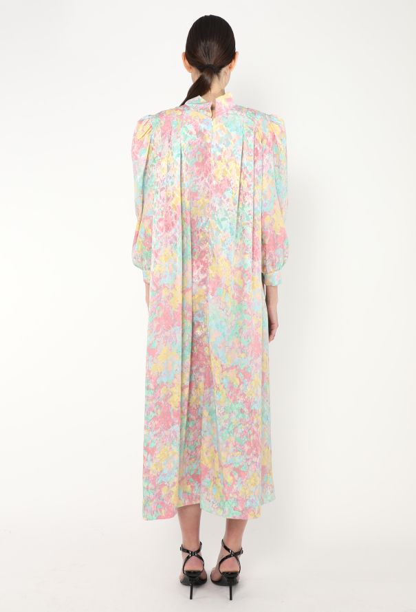 Pleated Silk Jacquard Dress - Exquisite Vintage | Authentic