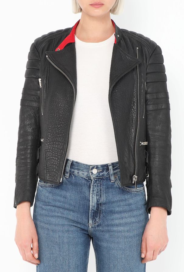 Céline Distressed Lambskin Biker Jacket - 4 Céline Distressed Lambskin Biker Jacket - 4
