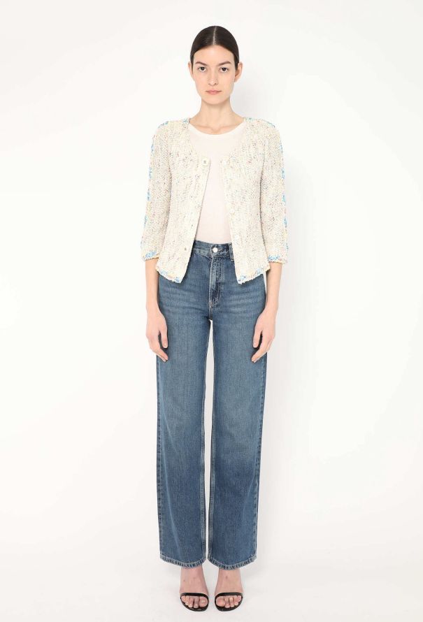 Chanel 1999 Painted Trim Tweed Jacket - 5