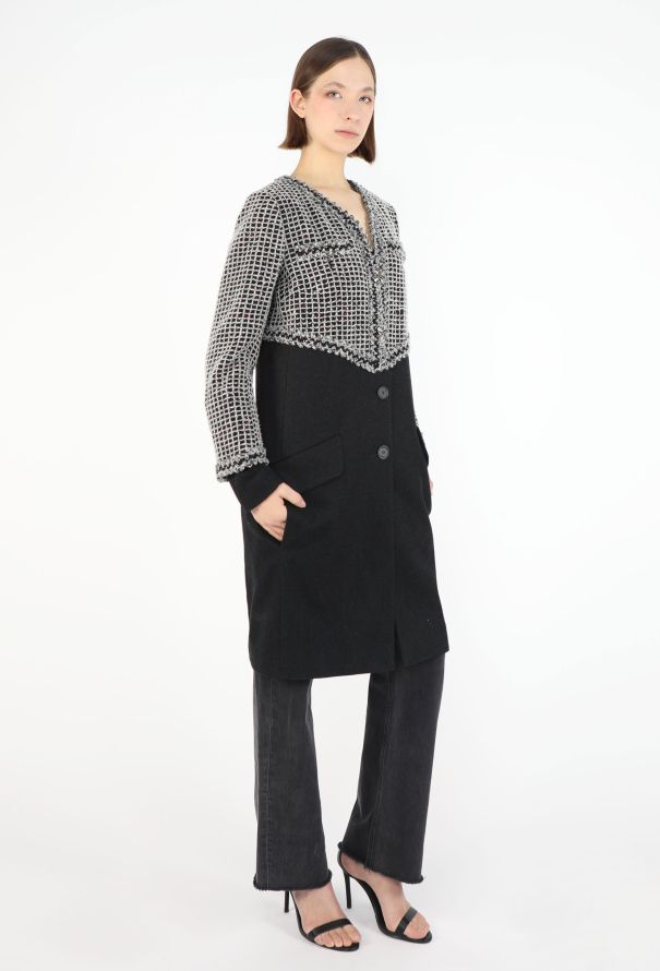 Chanel F/W 2011 Gripoix Tweed Hybrid Coat - 6