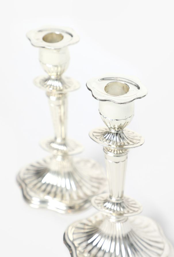 Dior 1970s Set of 2 Silver Candle Sticks - 3