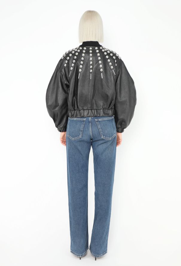 Céline S/S 2019 Studded Lambskin Bomber - 5