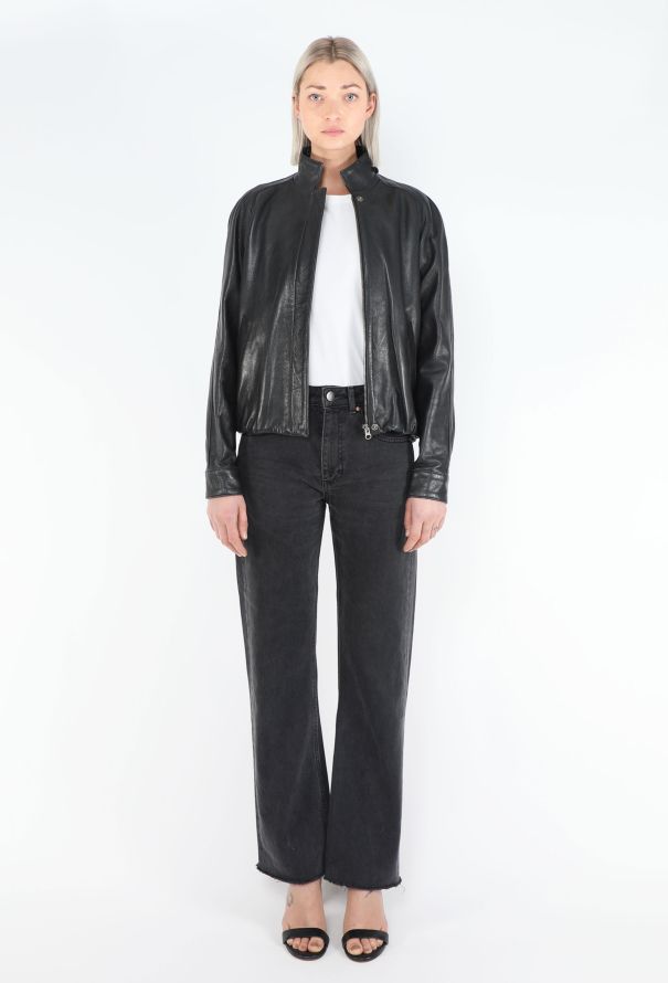 Maison Margiela 'White Label' 2007 Leather Bomber Jacket - 3