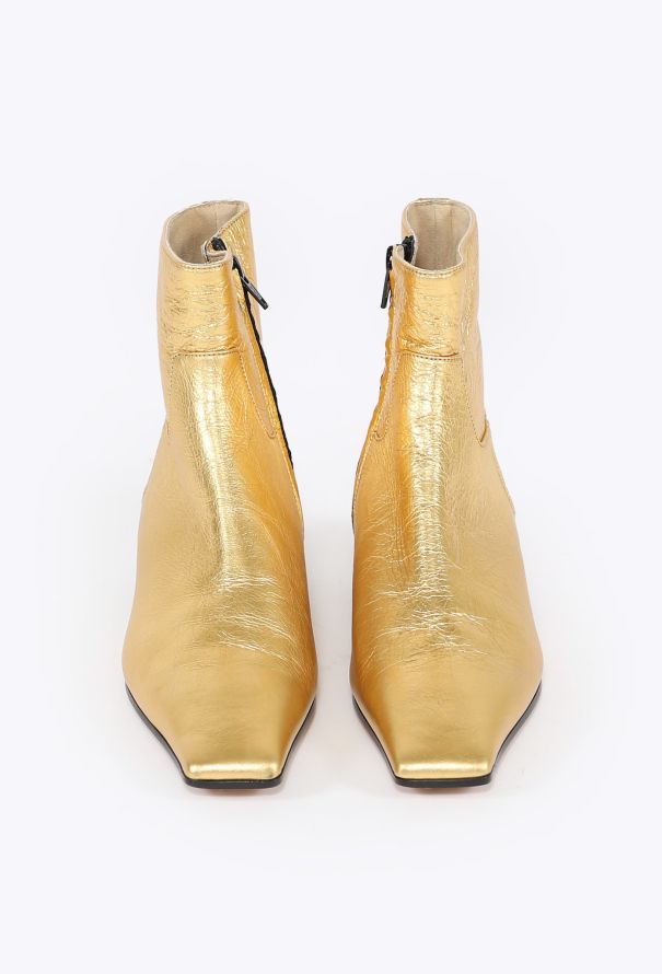 Khaite F/W 2023 Metallic Marfa Ankle Boots - 3