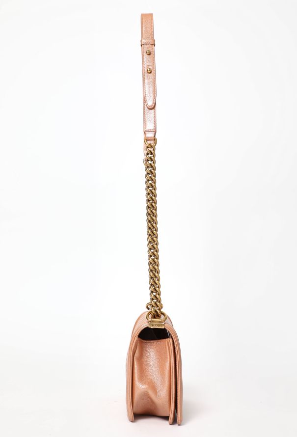 Chanel Rose Gold Medium Boy Bag - 4 Chanel Rose Gold Medium Boy Bag - 4