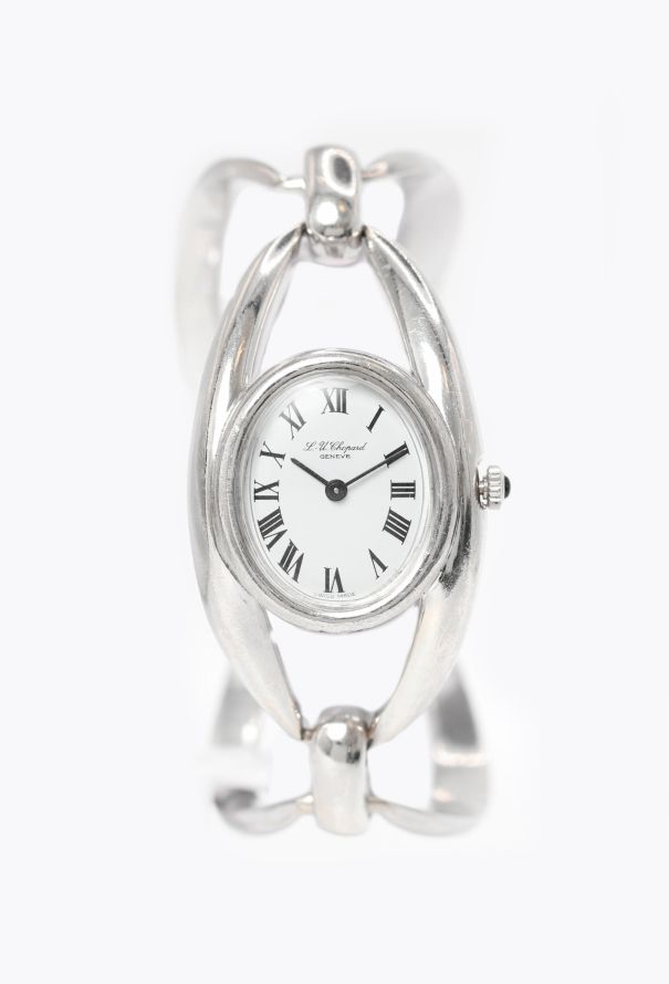 Chopard Exquisite 1970s Silver Cuff Bracelet Watch - 1