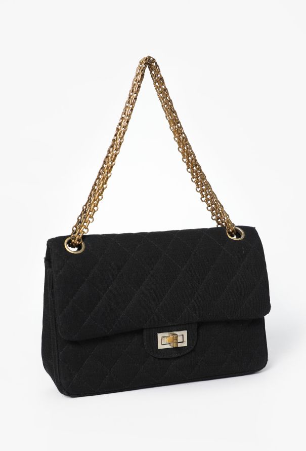 Chanel Vintage Jersey 2.55 Medium Flap Bag - 3