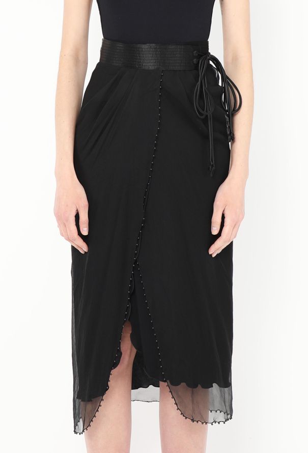 Zandra Rhodes Rare '70s Draped Chiffon Wrap Skirt - 2