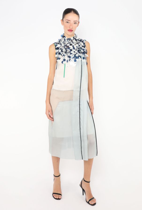 Prada S/S 2016 Paillette Organza Dress - 5