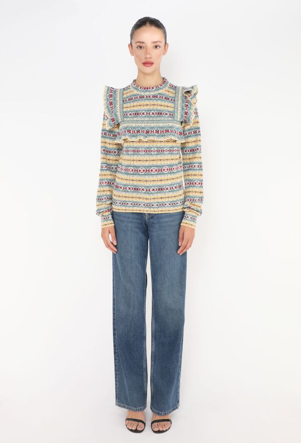 Louis Vuitton 2018 Ruffled Graphic Sweater - 2