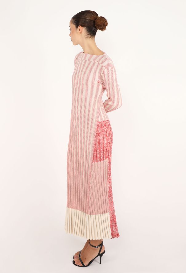 Céline Ribbed Knit Chevron Dress, 2017 - 7