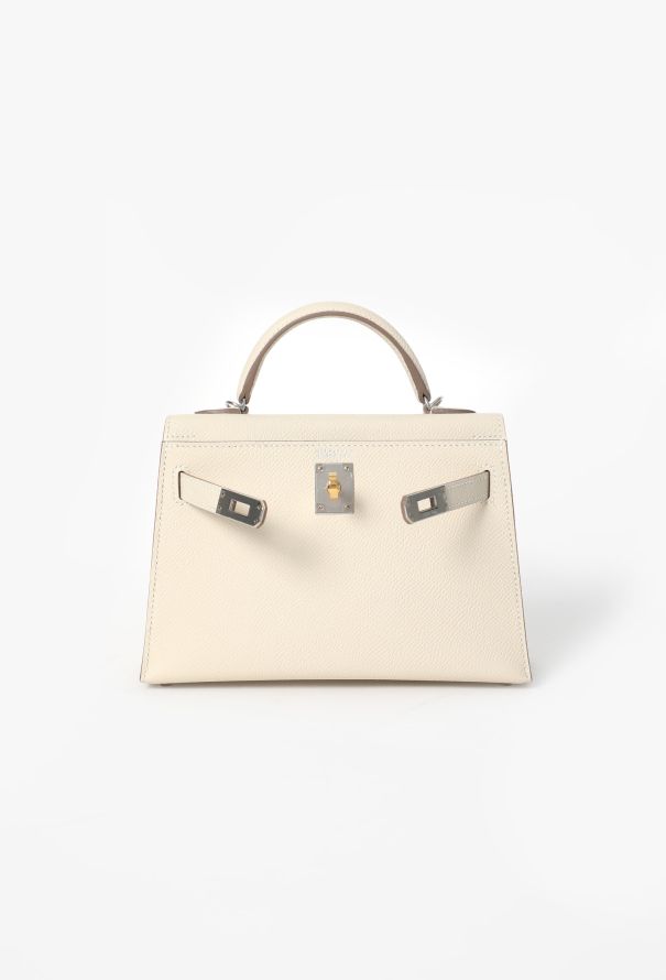 Hermès Craie Epsom Mini Kelly II Sellier Electrum - 3 Hermès Craie Epsom Mini Kelly II Sellier Electrum - 3