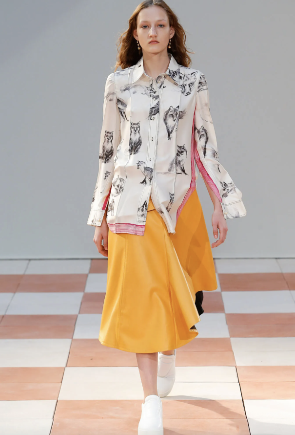 Céline Fox Print Silk Dress, 2015 - 2