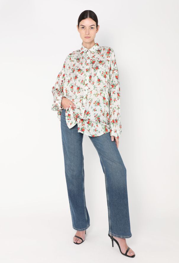 Balenciaga F/W 2022 Floral Jacquard Blouse - 4 Balenciaga F/W 2022 Floral Jacquard Blouse - 4