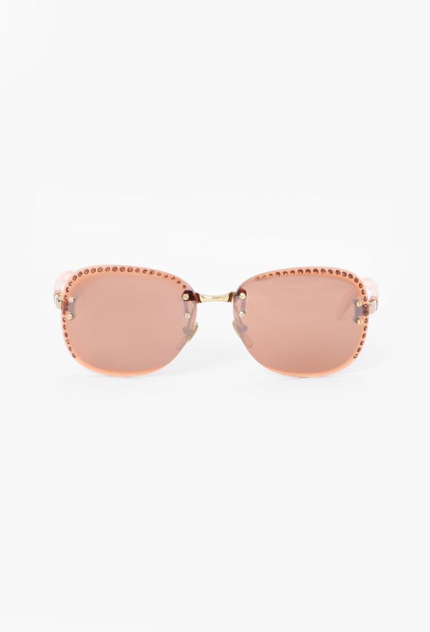 Gianni Versace '90s Embellished Rimless Sunglasses - 1