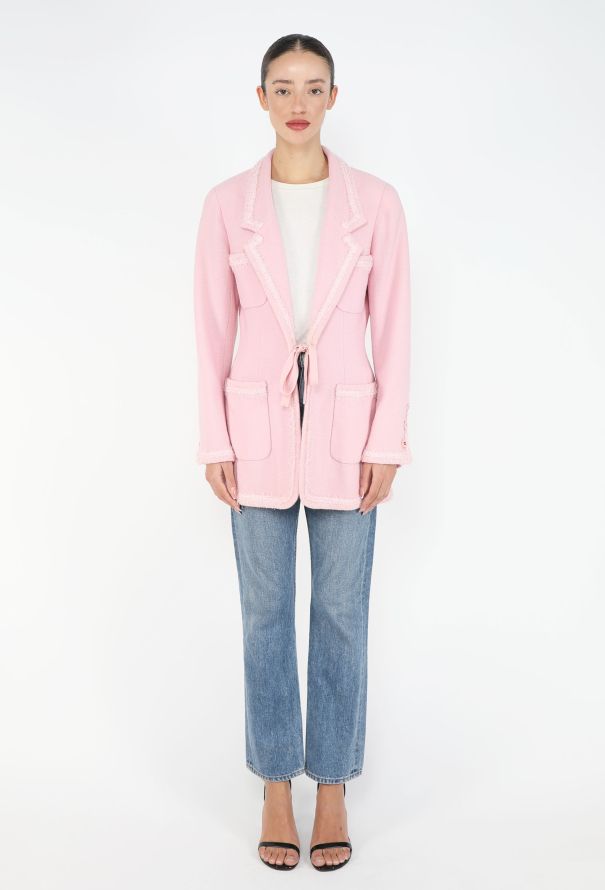 Chanel CAMPAIGN F/W 1994 Frayed Bouclé Jacket - 3