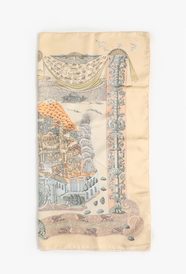 Hermès 1995 'L'Atlantide' 90cm Silk Carré - 3 Hermès 1995 'L'Atlantide' 90cm Silk Carré - 3