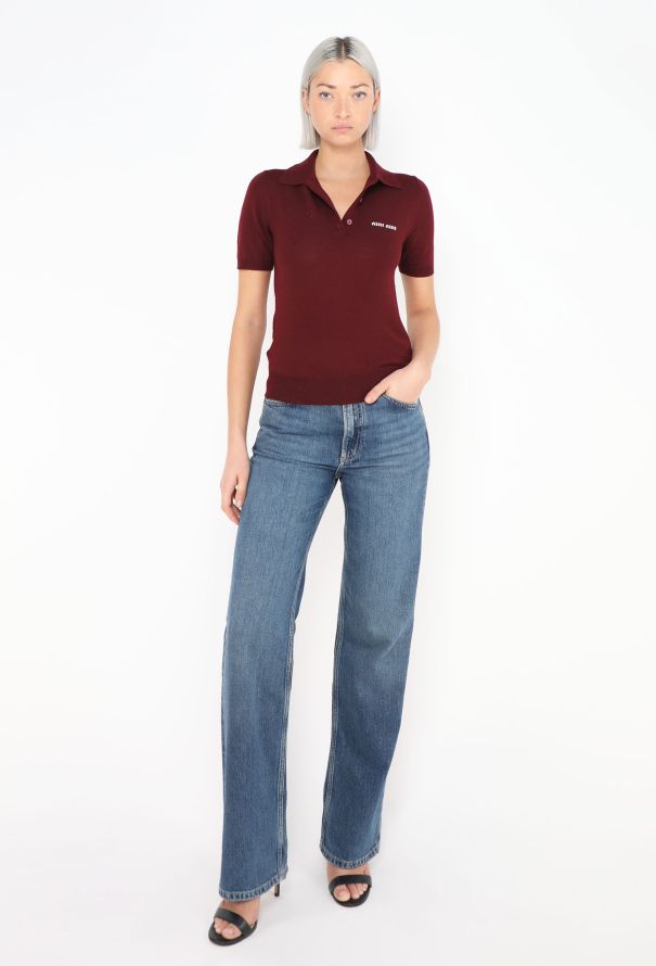 Miu Miu S/S 2024 Knit Emblem Polo - 1