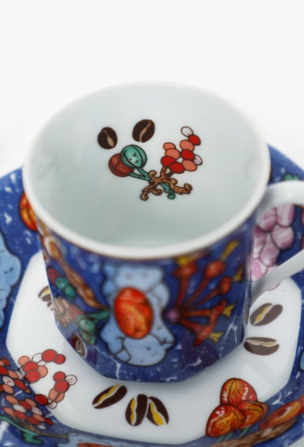 Hermès '80s 'Pierres d'Orient et d'Occident' Porcelain Espresso Set - 6