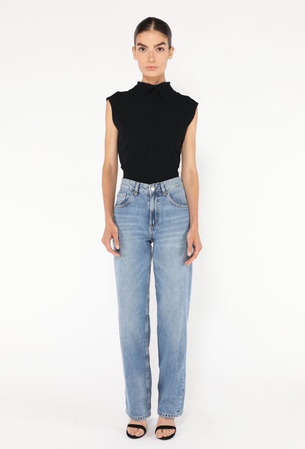 Alaïa S/S 1989 Collared Jersey Bodysuit - 3 Alaïa S/S 1989 Collared Jersey Bodysuit - 3