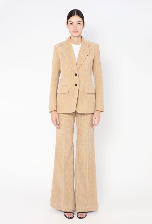 Chloé Pre-Fall 2023 Flared Corduroy Suit - 1