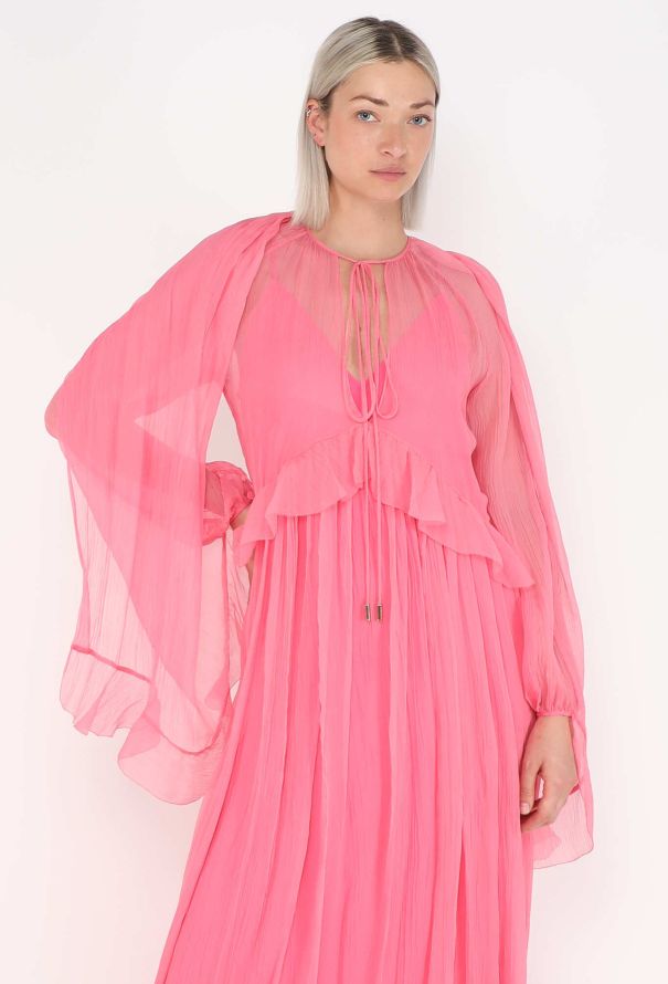 Gucci Ruffled Trim Chiffon Gown, 2024 - 3