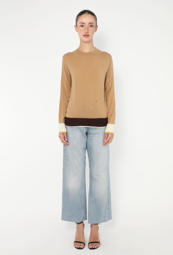 Céline Mohair Trim Triomphe Sweater - 2