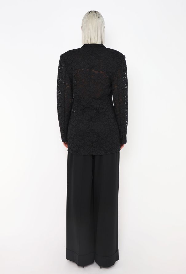 Saint Laurent Pre-Fall 2024 Guipure Smoking Blazer - 5