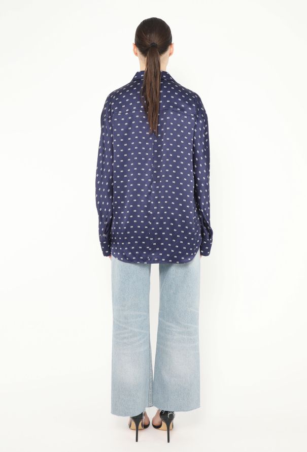 Balenciaga 2017 Silk Logo Blouse - 5 Balenciaga 2017 Silk Logo Blouse - 5