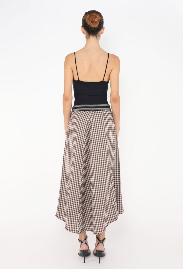 Loewe 2024 Asymmetrical Plaid Skirt - 4