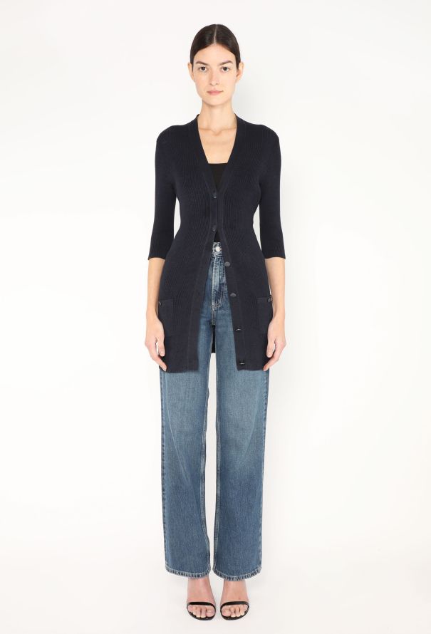 Chanel Ribbed 'CC' Cardigan - 4